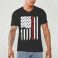 PhD Survivor Graduation American Flag Shirt Degree Tee Women Kids Men Men's V-Neck T-Shirt