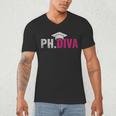 PhDiva PHD Student Graduation Degree Med Law School Men's V-Neck T-Shirt