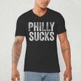 PHILLY SUCKS Philadelphia Hate City Gag Humor Dad Men's V-Neck T-Shirt