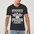 Pigeon Racing Introvert Pigeon Breeder Homing Pigeon Men's V-Neck T-Shirt