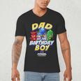 PJ Masks Group Shot Dad Of The Birthday Boy Logo Men's V-Neck T-Shirt