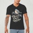 Please Chew Quieter Introvert Christmas Bird Lover Men's V-Neck T-Shirt