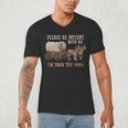 PLEASE BE PATIENT WITH ME I'M FROM THE 1900s Clever Men's V-Neck T-Shirt PLEASE BE PATIENT WITH ME I'M FROM THE 1900s Clever Men's V-Neck T-Shirt