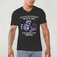 Please Be Patient I'm From The 1900s Retro Raccoon Saying Men's V-Neck T-Shirt