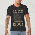 Please Be Patient With Me I'm From The 1900s Retro Vintage Men's V-Neck T-Shirt
