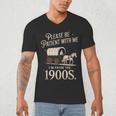 Please Be Patient With Me I'm From The 1900s Retro Western Men's V-Neck T-Shirt Please Be Patient With Me I'm From The 1900s Retro Western Men's V-Neck T-Shirt