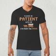 Please Be Patient With Me I'm From The 1900s Trail Wagon Men's V-Neck T-Shirt Please Be Patient With Me I'm From The 1900s Trail Wagon Men's V-Neck T-Shirt