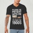 Please Be Patient With Me I'm From The 1900s Vintage Retro Men's V-Neck T-Shirt