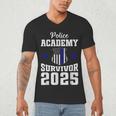 Police Academy Survivor 2025 Graduation Police School Men's V-Neck T-Shirt
