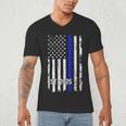 Police Graduation Est 2025 Back Print Police Academy Vintage Men's V-Neck T-Shirt