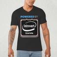 Powered By Introvert Inside Embrace Your Quiet Strength Men's V-Neck T-Shirt