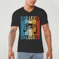 Pregnancy Announcement Dad Level Unlocked New Daddy Father Men's V-Neck T-Shirt Pregnancy Announcement Dad Level Unlocked New Daddy Father Men's V-Neck T-Shirt