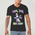 Preschool Graduate Shirt ABC 123 Mic Drop Llama Graduation Men's V-Neck T-Shirt