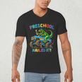 Preschool Graduation Monster Truck Dinosaur Boys Dino Tee Men's V-Neck T-Shirt
