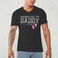 Promoted To Daddy Est 2026 Shirt New Daddy New Dad Men's V-Neck T-Shirt