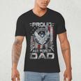 Proud Air Force Dad Shirt Military Family Fathers Day Men's V-Neck T-Shirt