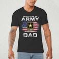 Proud To Be An Army Dad With American Flag Veteran Men's V-Neck T-Shirt