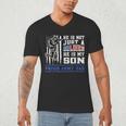 Proud Army Dad Soldier Son Patriotic Veterens Men's V-Neck T-Shirt