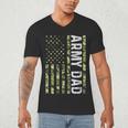 Proud Army Dad United States USA Flag For Father's Day Men's V-Neck T-Shirt