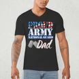 Proud Army National Guard Dad Fathers Day Shirt Men Men's V-Neck T-Shirt