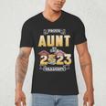 Proud Aunt Of A Class Of 2023 Graduate Graduation Women Men's V-Neck T-Shirt