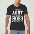 Proud Aunt Graduation Senior 23 Grad Class Of 2023 Men's V-Neck T-Shirt