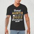 Proud Auntie Of 2022 Graduate Class 2022 Graduation Leopard Men's V-Neck T-Shirt