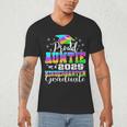 Proud Auntie Of Kindergarten Graduate 2025 Graduation Auntie Men's V-Neck T-Shirt