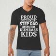 Proud Awesome Step Dad Of A Few Dumbass Kids Men's V-Neck T-Shirt