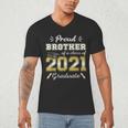Proud Brother Class Of 2021 Graduate Senior 21 Graduation Men's V-Neck T-Shirt
