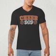 Proud Cheer Dad My Favorite Cheerleader Calls Me Dad Orange Men's V-Neck T-Shirt