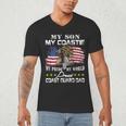 Proud Coast Guard Dad Coast Guard Graduation Dad Men's V-Neck T-Shirt