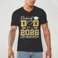 Proud Dad Of A 2026 Graduate Senior 2026 Grad Family Men's V-Neck T-Shirt