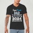 Proud DAD Of A 5th Grade Graduate 2024 Elementary Graduation Men's V-Neck T-Shirt