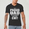 Proud Dad Of a Freaking Awesome EMT Emergency Medical Men's V-Neck T-Shirt Proud Dad Of a Freaking Awesome EMT Emergency Medical Men's V-Neck T-Shirt