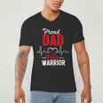 Proud Dad Of a Heart Warrior CHD Awareness Shirt Gift Men's V-Neck T-Shirt