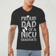 Proud Dad NICU Graduate Newborn Nurse Men's V-Neck T-Shirt