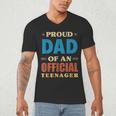 Proud Dad Of An Official Teenager 13th Birthday Family Men's V-Neck T-Shirt