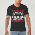 Proud Dad Of A Powerlifter Father Powerlifting Dad Men's V-Neck T-Shirt