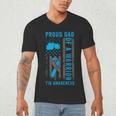Proud Dad Of A T1D Warrior Type 1 Diabetes Awareness Men's V-Neck T-Shirt Proud Dad Of A T1D Warrior Type 1 Diabetes Awareness Men's V-Neck T-Shirt