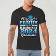 Proud Family Of 5th Grade Graduate 2024 Family Graduation Men's V-Neck T-Shirt