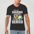 Proud Grandma Of A 2026 Senior Volleyball Graduation Leopard Men's V-Neck T-Shirt