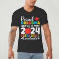 Proud Grandma Of Class Of 2024 Preschool Graduate Graduation Men's V-Neck T-Shirt