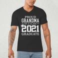 Proud Grandma Graduation Senior 21 Grad Class Of 2021 Men's V-Neck T-Shirt
