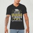 Proud Grandma Of Two 2024 Graduate Class 2024 Graduation Men's V-Neck T-Shirt