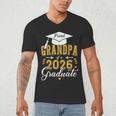Proud Grandpa Of a Class Of 2026 Graduate For Graduation Men's V-Neck T-Shirt