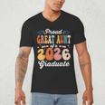 Proud Great Aunt Of a Class Of 2026 Graduate Graduation Men's V-Neck T-Shirt