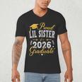 Proud Lil Sister Of a Class Of 2026 Graduate For Graduation Men's V-Neck T-Shirt