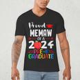 Proud MEMAW Of 2024 Pre-K Graduation Graduate Senior 2024 Men's V-Neck T-Shirt