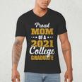 Proud Mom Of A 2021 College Graduate Senior Graduation Men's V-Neck T-Shirt